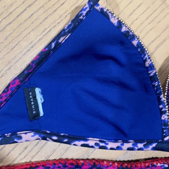 0290 Zingara Blue and Pink Cheeky Bikini - Picture 8 of 14